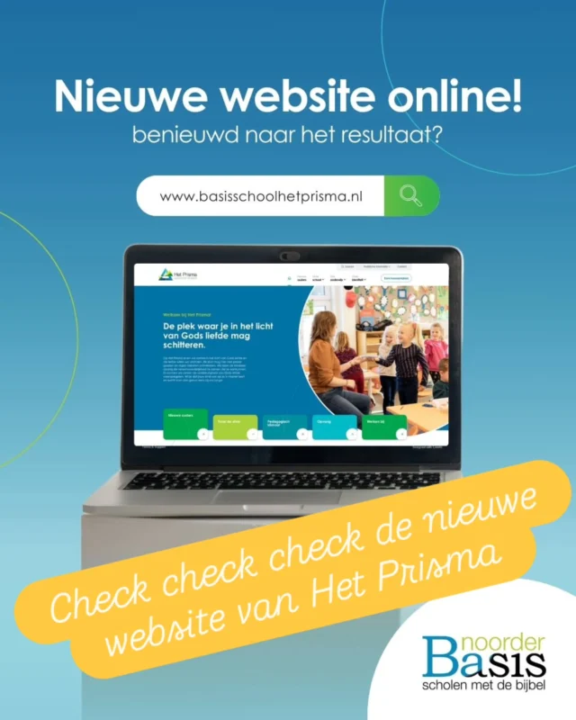 📢Attentie attentie, de nieuwe website is een feit. Nieuwsgierig geworden, kijk op www.basisschoolhetprisma.nl 📲💻
